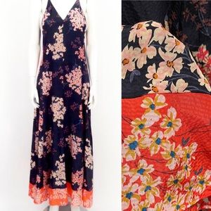 Rebecca Taylor- Silk Cherry Blossom Maxi Dress